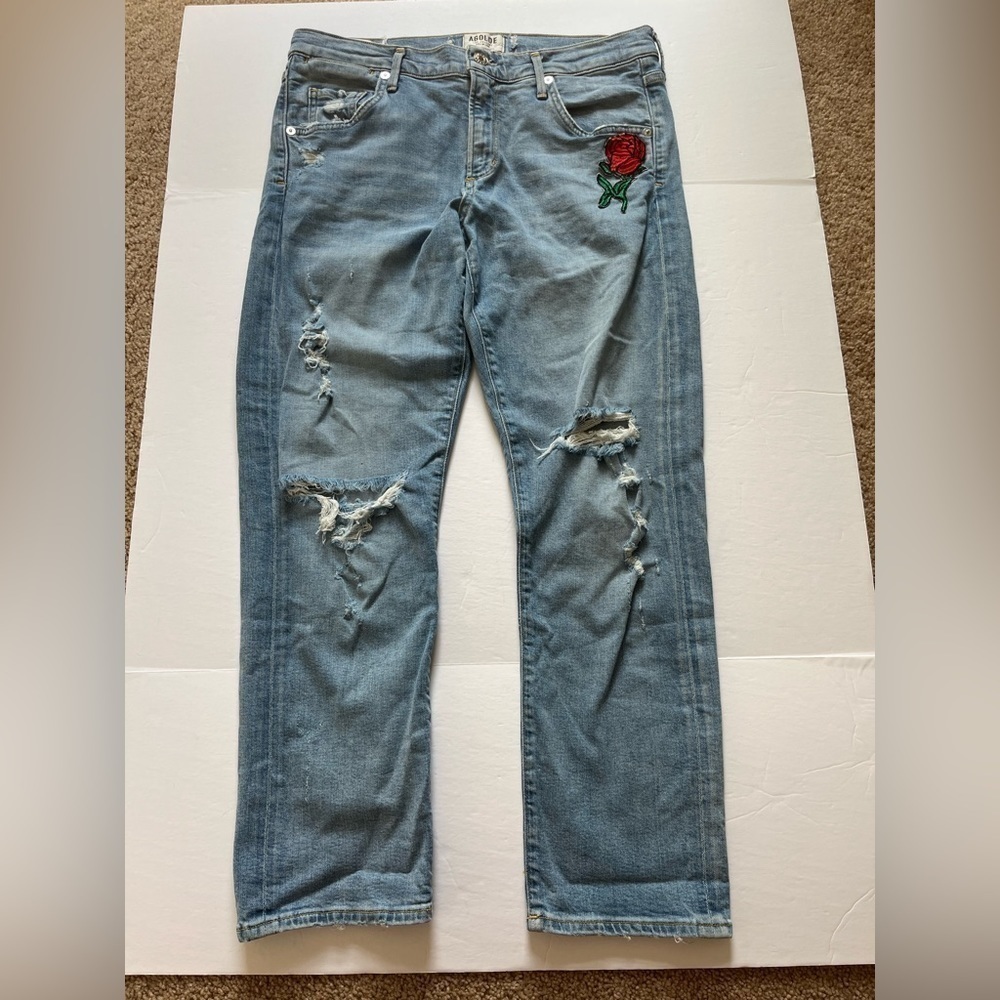 Agolde Isabel Slim Boyfriend Jeans Blue Size 28 *See description